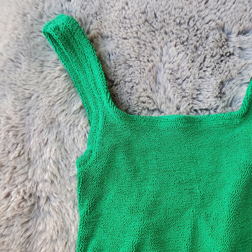 Hunza G Square Neck One Piece in Emerald - Picture 7 of 16